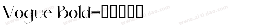Vogue Bold字体转换